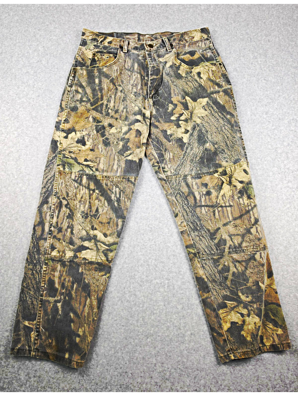 Wrangler Authentic Jeans Mens Camouflage Denim Straight Leg Regular Fit 5-Pocket